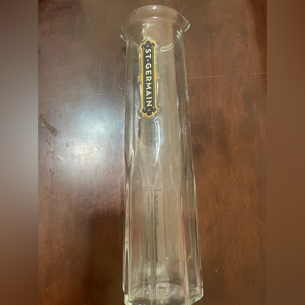 St Germain Glass Carafe Bar Drink Mixing Cocktail Maker 12”